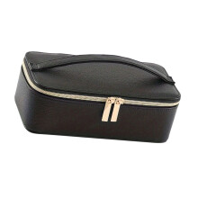 Spacious Jewelry Case Designed With 12 Individual Pouches-Black