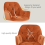 AINPECCA 4 Velvet Dining Chairs and Table Set KitchenOrange 6