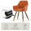 AINPECCA 4 Velvet Dining Chairs and Table Set KitchenOrange 7