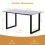 AINPECCA 4 Velvet Dining Chairs and Table Set KitchenOrange 4