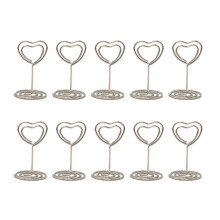10 stuks vergulde memo foto notitie clip desktop tafel-zilver