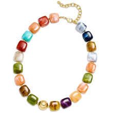 Fashionable Dopamine Styles Resin Necklace With-color
