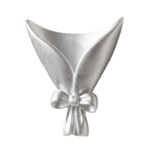 Stijlvolle roségouden zilveren bloemenketting met-Zilver 2