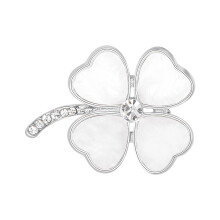 Chique klaversbroche voor dames, kleed elke outfit aan-Zilver