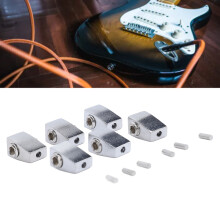 6 Stück Gitarrennuss mit Sperrfunktion, geteilte Bauart, Silber
