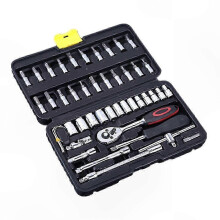 46-Piece Metric Ratchet Wrench Set for DIY Projects and Mechanical Repairs