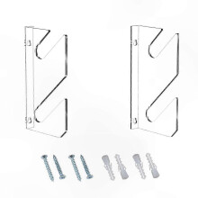 Wall Mount Skateboard Rack for Skate Deck and Ski Board, Strong Acrylic Material, 1 Pair