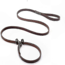 Adjustable Leather Dog Leash with Secure Slider for Training and Walking