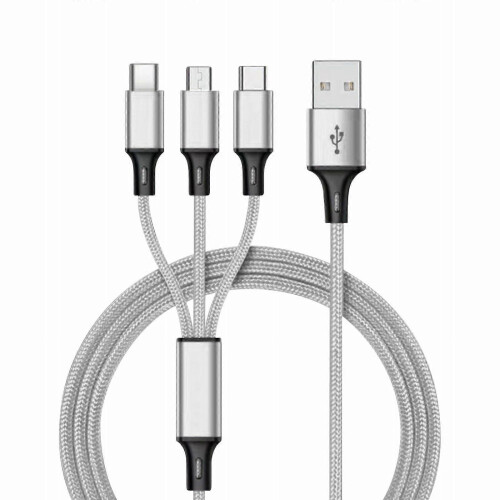 Luoyaxxxxx 3in1 Fast USB Charging Cable Universal Multi Function Cell Phone Charger Cord Fast Charging Type C