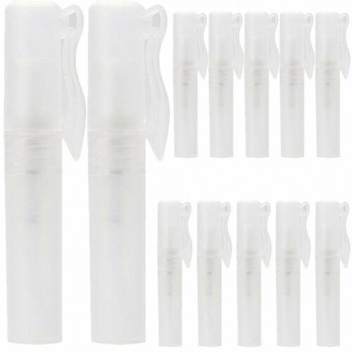 12-Pack Small Clear Spray Bottles for Perfume, Portable and Travel-Friendly Atomizer Containers