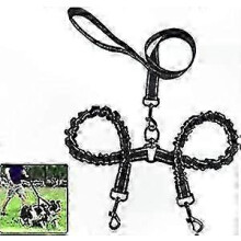 360 Tangle-Free Dual Dog Leash for Two Dogs Simultaneous Walks