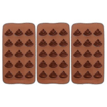 3PCS Silicone Poop Mold, 15-Cavity Funny Candy Ice Cube Baking Molds for Dessert hwy