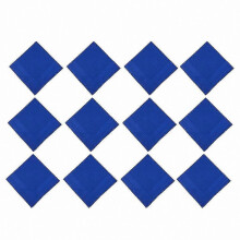 Royal Blue 100% Cotton Square Handkerchiefs for Men, Set of 12 Solid Color Hankies Perfect for Parties and Events