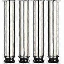 Brushed Stainless Steel Furniture Legs, Adjustable Height 0-15mm, 250mm Tall Cabinet and Table Leg Supports, Durable Thickened Design for Home and Off
