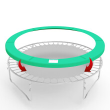 GALACTICA 8FT Outdoor Round Trampoline Replacement Pad Spring Cover Safety Padding Green