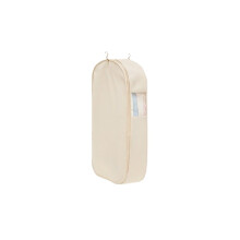 Kleiderhülle aus Satin für Kleiderschrank, hängende Kleidersack für lange Mäntel und Kleider Beige Groß