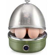 Stainless Steel Egg Cooker with Auto Shut-Off, Fast Multi-Function Steamer for Eggs, Veggies, and Dumplings, Perfect for Soft, Medium, or Hard Results