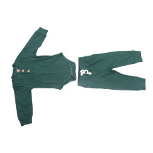 grüner Langarm-Body aus Baumwolle für Babys, Größe 6-12 Monate, 39 cm