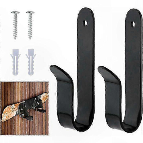 Black Surfboard Wall Mount Rack for Home and Garage Storage Solutions