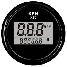 Boat Led Digital Tachometer Engine Hour Meter Outboard Rv Rpm Meter Gauge Edition 0809