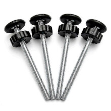 4Pcs Universal Baby Gate Threaded Spindle Rod, M8 Replacement Bolt Part for Baby & Pet Pressure MounBlack SZRH A-S