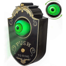 Animated Eyeball Halloween Doorbell with Spooky Sounds for Kids Trick or Treat Haunted House Decor