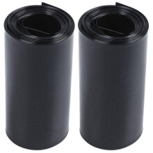 2pcs 70mm/44mm PVC Heat Shrink Tubing Wrap Black 2M 6.5Ft for