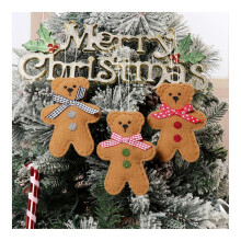 Christmas Decorations Tree Ornaments Set, 3Pcs Cartoon Bear Ornaments for Holiday Christmas Trees Hanging Party Decorations