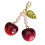 Cheerful Red Cherry Acrylic Keyring Accessory For-Dark Red 1