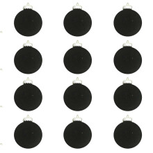 Tyidzon 12Pcs 3.14" Flocked Christmas Ball Ornaments, Holiday Tree Decorations for Wedding Party (Free Bell)