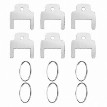 6-Piece Paper Towel Dispenser Key Set with Rings for Toilet Paper Holders