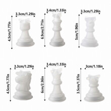 21-Piece Jewelry Mold Kit for 3D Chess Art Crafting Projects