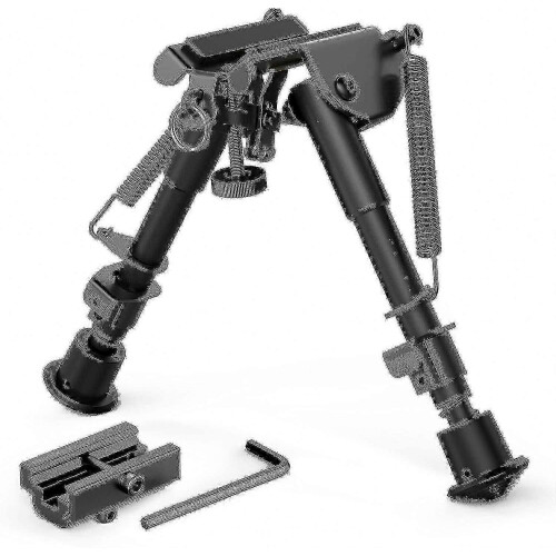 6-9 Inch Adjustable Bipod with Rail Mount Adapter, 2-in-1 Design for Versatile Use