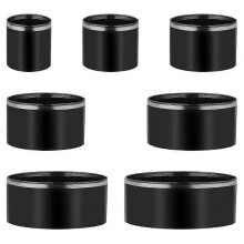 Leather Hole Punch Set - 7 Piece Round Cutter Tool Kit for Crafting, 20mm to 50mm Hollow Circle Punches for Leatherworking Projects