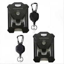 Retractable Badge Holders, 2 Pack Heavy Duty ID Card Reels with Keychain, Durable Lanyard Replacement for Work and Events