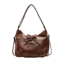 Retro Style Bows Backpack Convertible Crossbody Bag-dark brown