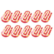 10Pcs Flower Acrylic Paperclip Bookmarks Page Holder Clip-11