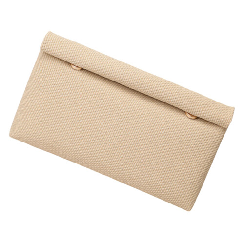 Handige PU make-up tas handtas met gestructureerde vorm en-Beige