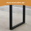 AINPECCA 4 Black Dining Chairs Velvet and Table Set Kitchen 9