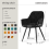 AINPECCA 4 Black Dining Chairs Velvet and Table Set Kitchen 5