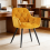 AINPECCA 4 Dining Chairs Velvet Yellow and Table SetKitchen 3