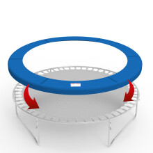 GALACTICA 10FT Outdoor Round Trampoline Replacement Pad Spring Cover Safety Padding Blue