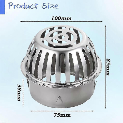 Stainless Steel Floor Drain with Filter for Balcony, Anti-Clog Gutter Accessory 1