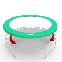 GALACTICA 10FT Outdoor Round Trampoline Replacement Pad Spring Cover Safety Padding Green