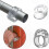 Transparent PVC Door Handle Stopper, 10 Pack, 18mm 3