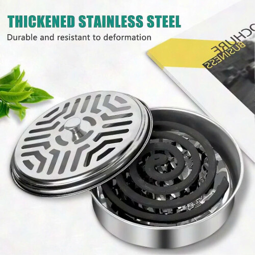 Mosquito Coil Holder with Anti-Scald Lid 1