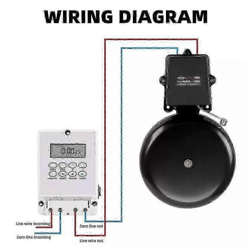 Digital Timer Switch Microcomputer Auto Bell Ring Controller Programmable 220V Edition d 1