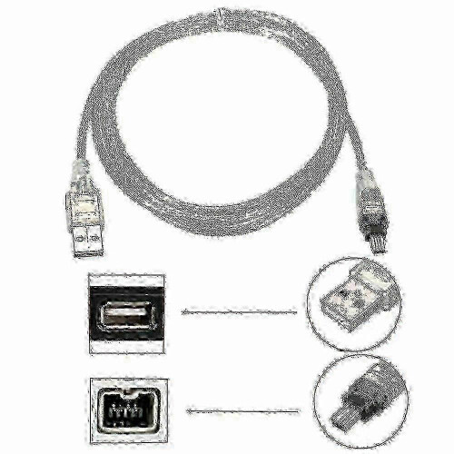 MiniDV Camcorder IEEE 1394 USB Cable for PC Video Editing hwy 1