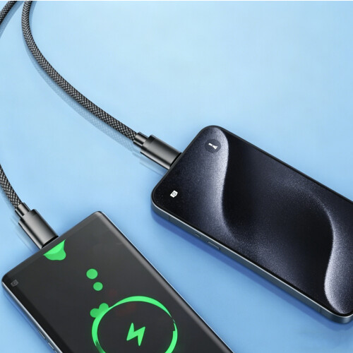Fast Speed 100W Braided Charging Line with Two Inputs Fast-1.8m 1