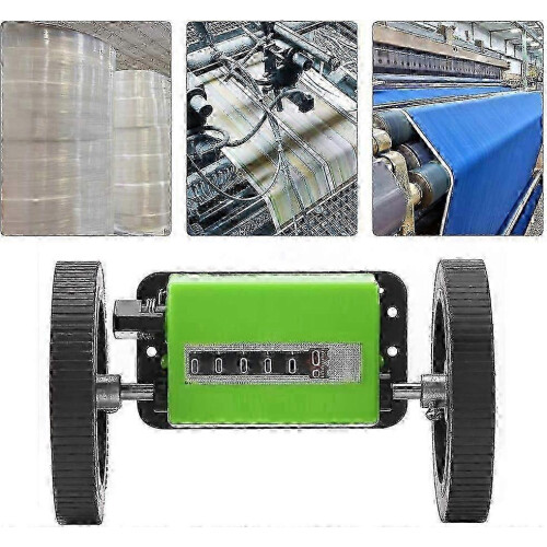 Precise Mechanical Length Counter, 6-Digit Digital Length Meter for Accurate Textile Printing Measurement, Wearable Rubber Wheels, Encoder O 1